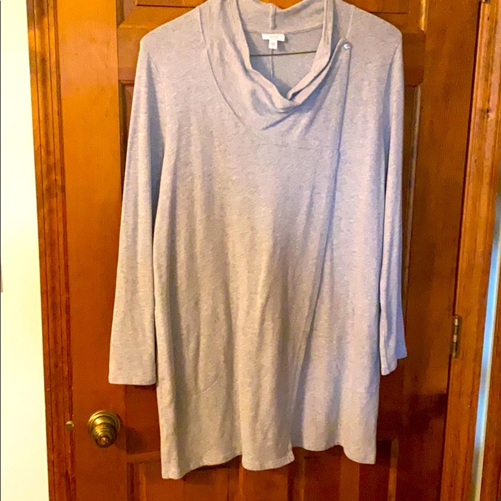 Pure Jill by JJill gray cotton wrap with pockets